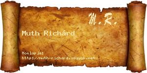 Muth Richárd névjegykártya