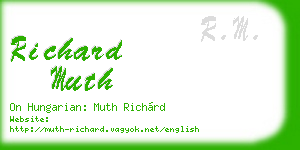 richard muth business card