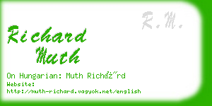 richard muth business card